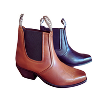 Load image into Gallery viewer, TEXAS - Western style Chisel toe Ankle boots - with cuban heel