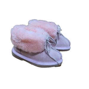 Style: Snug Kids. Ankle boot. Colours Natural and Pale Pink