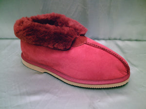 Sophie. Grey  Short Ladies Slipper - Pure sheepskin wool.