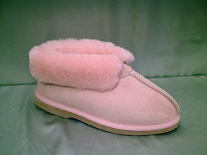 Sophie. Short Ladies Slipper. Pure sheepskin wool. Natural