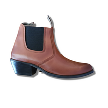 Load image into Gallery viewer, TEXAS TAN- Chisel toe  Ankle boots for men and women
